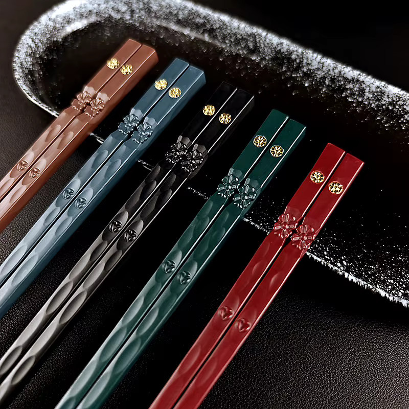 5 bis 10 Paar wiederverwendbare Essstäbchen aus Metall in Multicolour für Sushi, Nudeln und asiatisches Geschirr - Bild 3