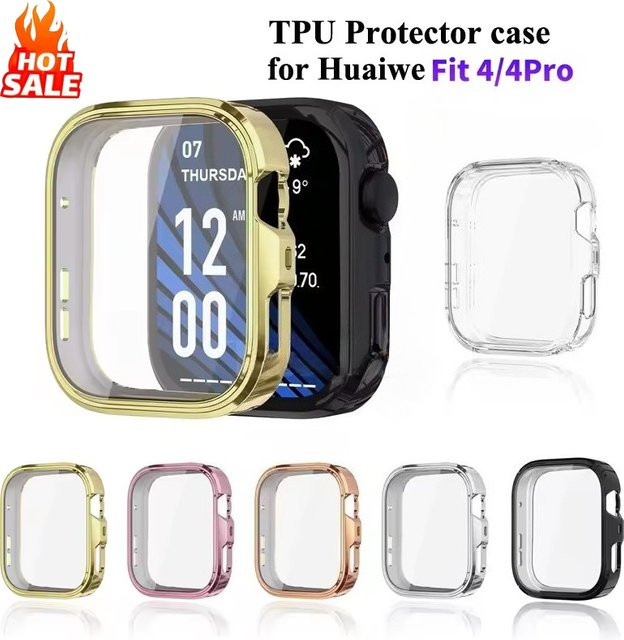 OAKCHARM Smartwatch Bumper Shell für Huawei Fit 4 Fit 4 Pro, TPU, Schwarz - Bild 1