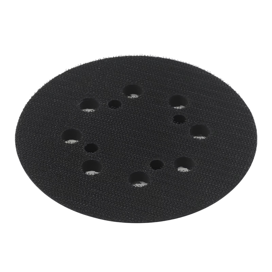 5er-Set Vibratite 8-Loch-Schleifkissen-Baugruppen mit Klettverschluss in Schwarz passend für Polierwerkzeuge DWE6421, DWE6421K und DWE6423 - Bild 4