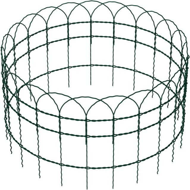 Wiltec Maschendrahtzaun aus Stahl in Grün, PVC-beschichtet, Höhe: 0,4 m, Länge: 10 m - Bild 1