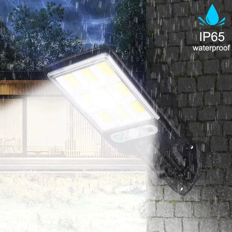 ZTree Solar-LED-Wandleuchten mit COB-Technik und Bewegungssensor, moderne Solar-Außenleuchten für Garten und Terrasse, Schwarz - Bild 5
