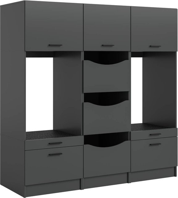 Waschmaschinenumbauschrank Free von xonox.home in Anthrazit Matt, B/H/T: 192 x 195 x 68 cm - Bild 1