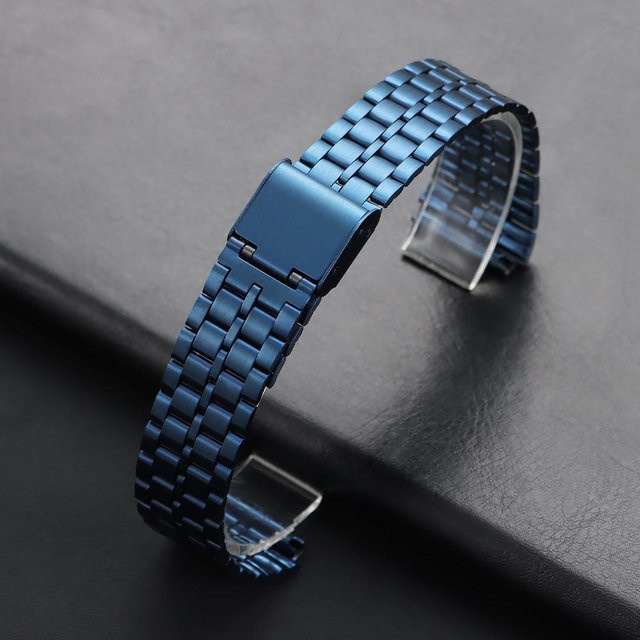 TolTales Uhrenarmband Edelstahl, 18 mm, blau, Unisex - Bild 1