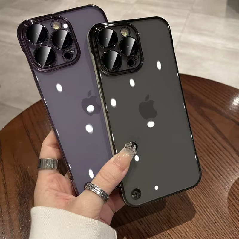 NMEGOU Rahmenlose Schutzhülle für iPhone 17 Air, 16E, 15, 14, 13, 12, 11 Pro Max Plus in Transparent - Bild 2