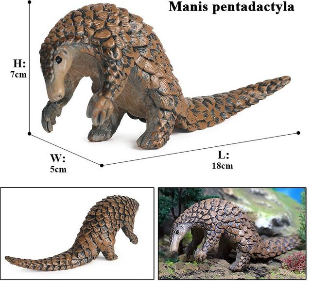 Oenux Wildtier-Simulation Erdferkel, Ameisenbär, Gürteltier, Schuppentier, Ameise, Figuren, ab 3 Jahre - Bild 1