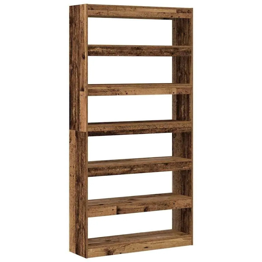 vidaXL Bücherregal aus Holzwerkstoff in Braun, Modernes Standregal für Wohnzimmer und Home Office, B/T/H: 100 x 30 x 198 cm - Bild 2