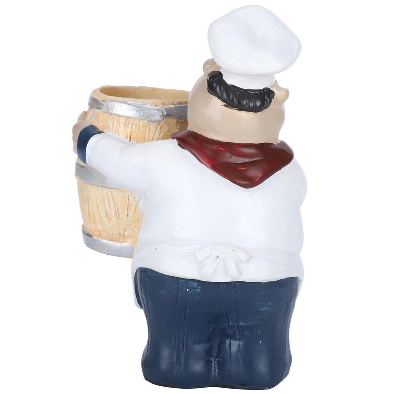 GoolRC Zahnstocherhalter Chef Statue aus Kunstharz in Weiß als Nordic Tischdekoration für Restaurants - Bild 3