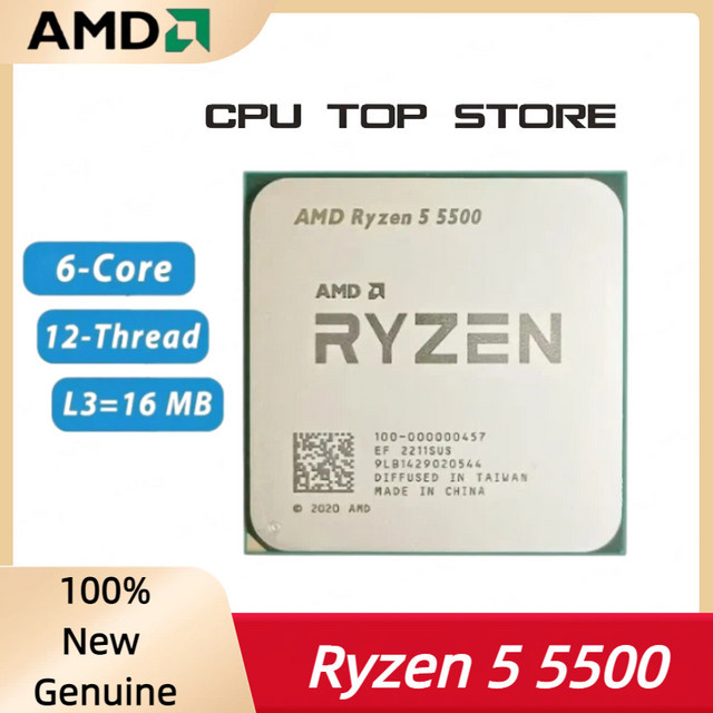 AMD Ryzen 5 5500 Prozessor Sechskern-Zwölfthreader 4,2 GHz 65W TDP Sockel AM4 - Bild 1