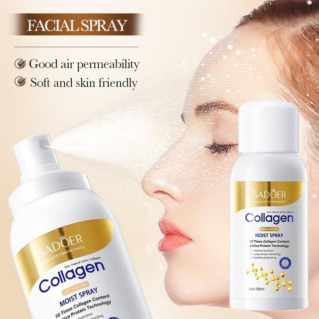 SADOER Kollagen Feuchtigkeitsspray, 100 ml, für normale Haut - Bild 1