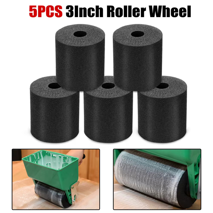 VIBRATITE Ersatz-Schwammrollenrad-Set für Kleberapplikatoren, 5er-Pack, Schwarz - Bild 5