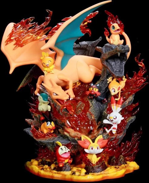 Bandai Pokémon Charizard Figur, Leuchtende Anime Statue, 32 cm - Bild 1