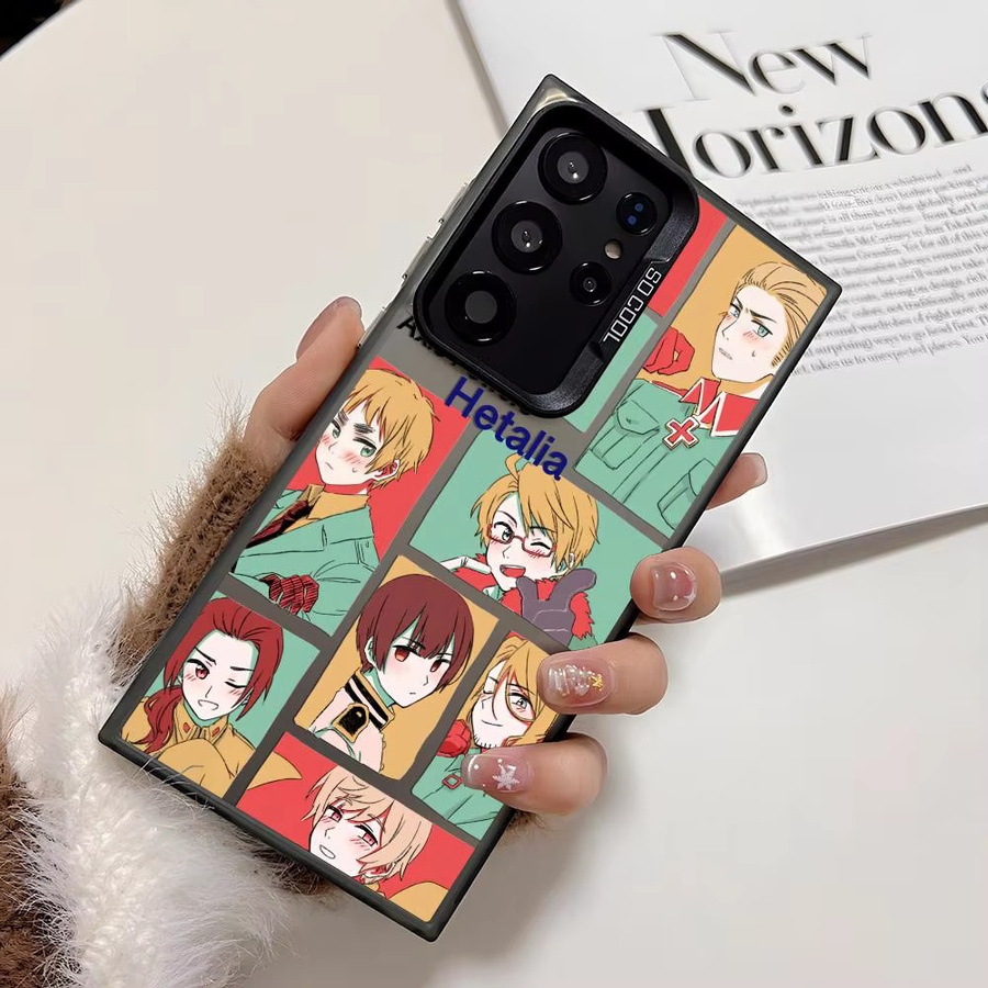 H-Hetalia Axis P-Powers Silikon Handyhülle für Samsung Galaxy S25 Edge S24 S23 S22 S21 S20 Ultra in Silber - Bild 2