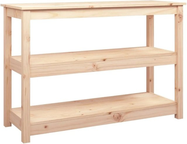 vidaXL Konsolentisch aus massivem Kiefernholz in Braun mit rustikaler Optik, B/T/H: 110 x 40 x 74 cm - Bild 1