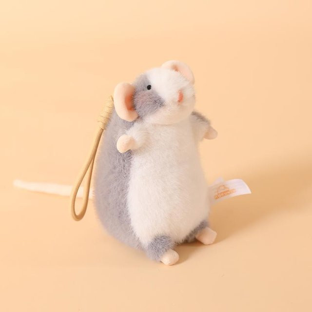 Yiran toy Blumenast Maus Plüschpuppe, Plüsch / Textil, Grau - Bild 1