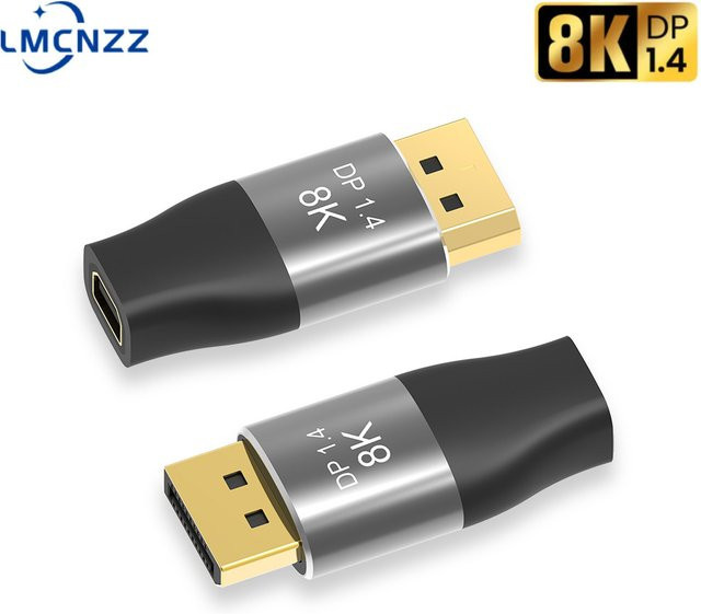 Bidirektionaler Mini DisplayPort zu DisplayPort Adapter von lmcnzz für 8K @ 60Hz und 4K @ 144Hz Konverter und Extender für Mac und Kino Display - Bild 1