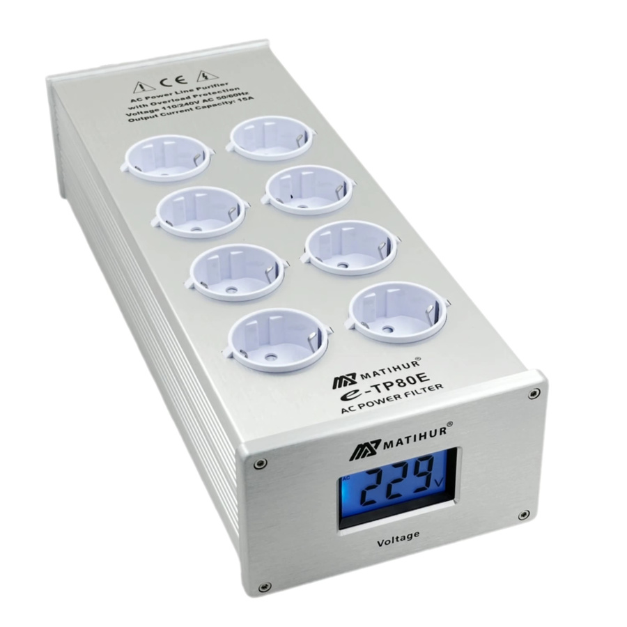 MATIHUR e-TP80 Audio Noise AC Power Filter Power Conditioner mit Überspannungsschutz und EU-Steckdosenleiste - Bild 2