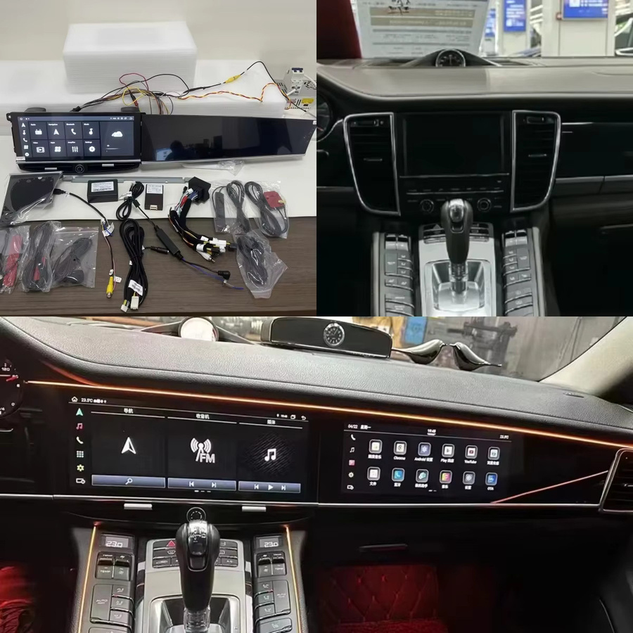 YANFU Android Multimedia-Player für Porsche Panamera 970 (2010-2016) mit Dual-Screen CarPlay, 12,3 Zoll + 10,9 Zoll, Schwarz - Bild 2