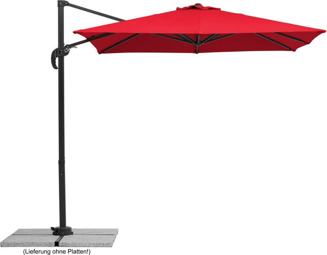 Schneider Schirme Ampelschirm Rot mit UV 50+ Sonnenschutz, B/H: 300 x 239 cm - Bild 1