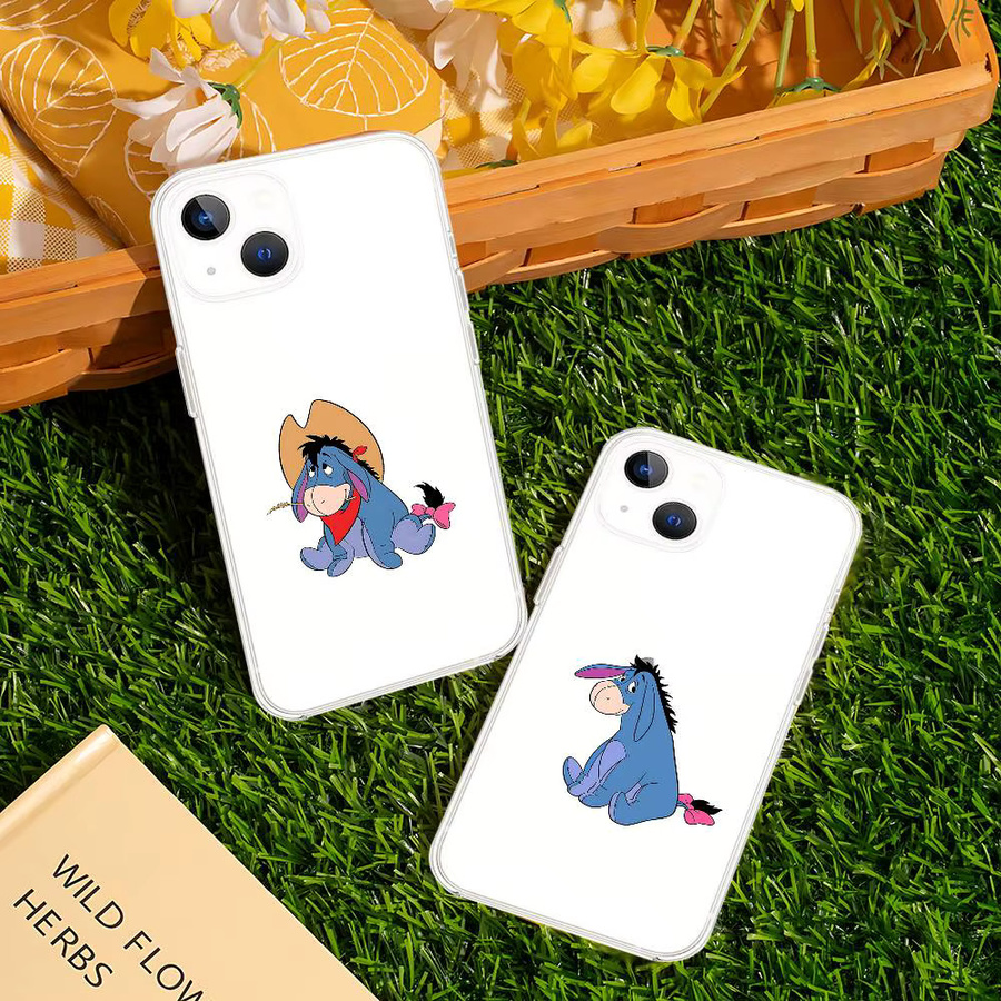 Mesuca E-Eeyore D-Donkey Handyhülle Transparent für iPhone 11 bis iPhone 17 Pro Max Mini Plus Stoßfest - Bild 2