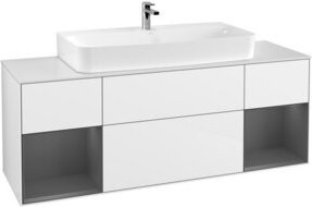 V&B Waschtischunterschrank Finion in Weiß lackiert, B/T/H: 160 x 60,3 x 50,1 cm - Bild 1