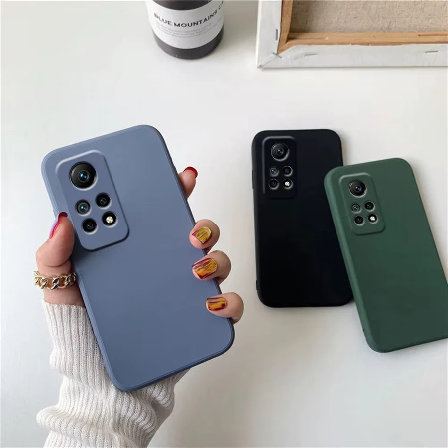 Stoßfeste Flüssigsilikonhülle für Xiaomi Redmi Note 12 Pro 4G in Grün - Bild 1