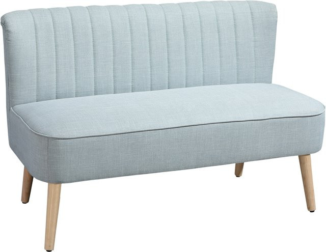 HOMCOM 2-Sitzer Stoffsofa in Grün mit Holzrahmen und Schaumstofffüllung - Bild 1