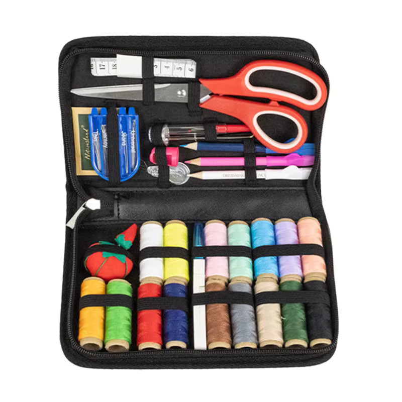 Home Nähen Box Set in Schwarz und Multicolour mit Nadel, Faden und Schere für Kleidung und Schuhe - Bild 3