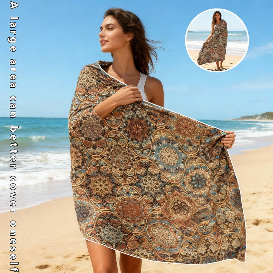 Ka Chen Muxi Mikrofaser Strandtuch mit exklusiven Drucken, schnelltrocknend und saugfähig, B: 30 cm, H: 60 cm - Bild 3