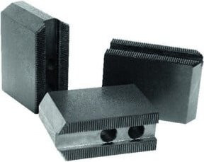 Kitagawa Aufsatzbacke angeschrägt mit 1,5x60 Verzahnung, Farbe Schwarz, B/T/H: 95 x 80 x 35 mm, N14 - Bild 1