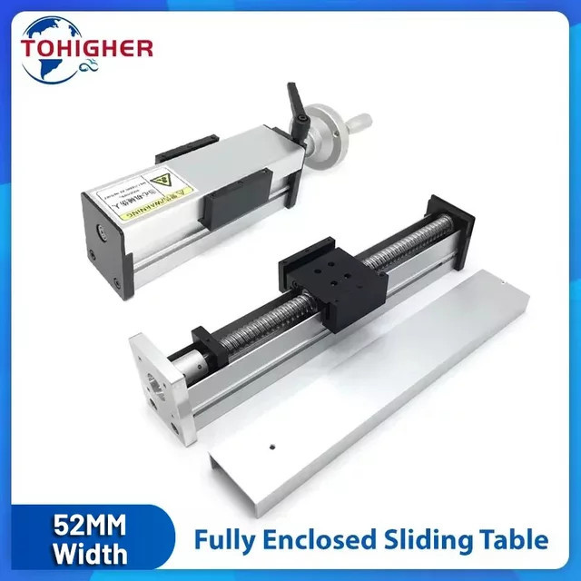 TEHIGHAUTO CNC Schiebetisch-Staubschutz mit linearer Führungsschiene und XYZ-Achsenrutsche, Silber, Breite: 40 mm - Bild 1