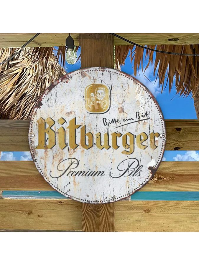 Bitburger Premium Beer Vintage Aluminium Metallschild Wandkunst Dekor B/H: 20 x 20 cm - Bild 5