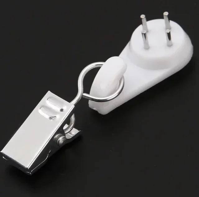 MINIDEAL 10 Stück Metall-Flachhaken-Vorhangklammern in Silber für Wandteppich, Bad und Dusche - Bild 1