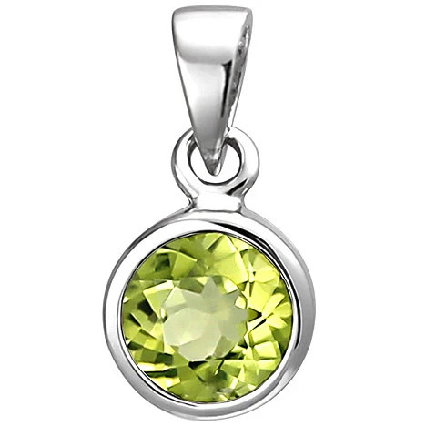 Colfem Anhänger 925 Sterling Silber, Peridot grün - Bild 1