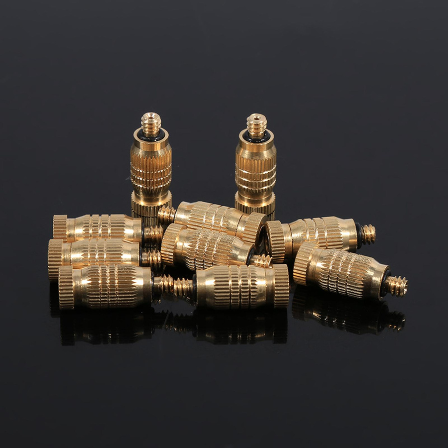 10 Stück Messing Nebeldüsen mit Gewinde als Sprühkopf in Gold von mfySpace - Bild 2