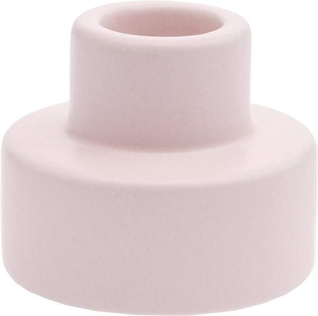 Rico Design Keramikkerzenhalter für Stabkerzen in Rosa - Bild 1
