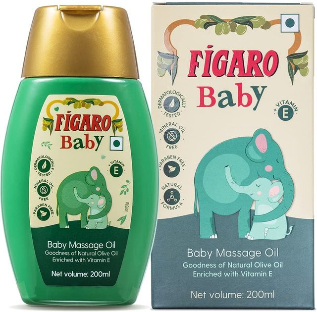 Figaro Baby Massageöl, 200 ml, mit Olivenöl & Vitamin E - Bild 1