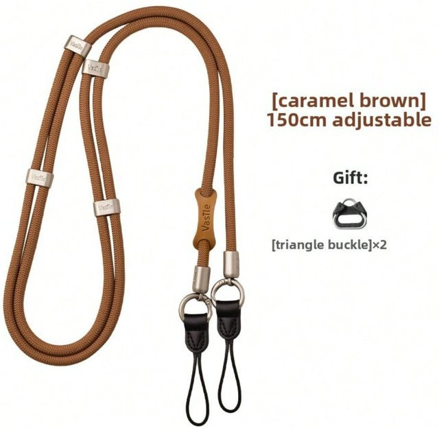 XYNN Kamera-Gurt Lanyard Crossbody-Seil mit Schnellverschluss in Braun - Bild 1