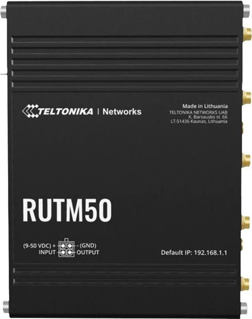 Teltonika RUTM50 Wireless 5G-Router mit 4-Port-Switch, Dual-Band Wi-Fi 5 und 1GbE, Schwarz - Bild 1