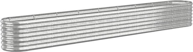 vidaXL Hochbeet aus verzinktem Stahl in Silber, B/T/H: 332 x 40 x 36 cm - Bild 1