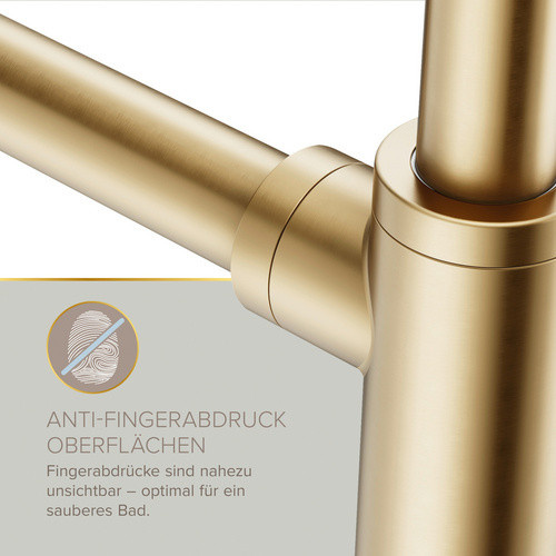 LENZ Flaschensiphon JURI aus Messing in Gold, Durchmesser: 32 mm, Anschluss: 1 1/4 Zoll - Bild 2