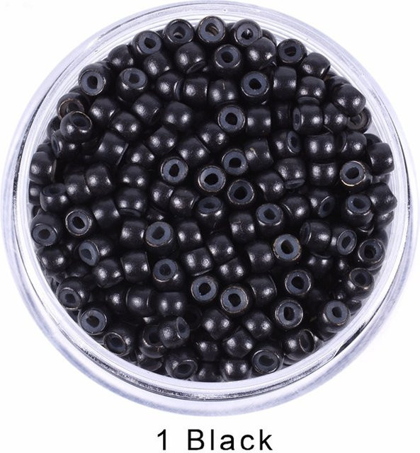 500 Stück Kupferringperlen, 3,0 mm, Silikon ausgekleidet, Haarverlängerungen - Bild 1