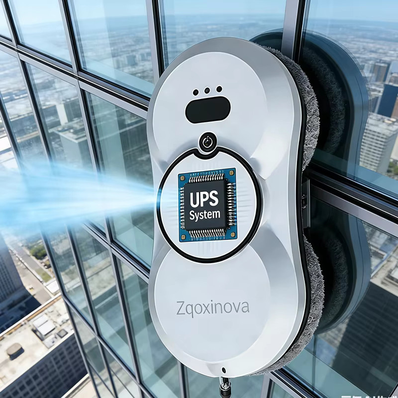 Zqoxinnova Wassersprüh-Fensterputzroboter in Weiß mit integriertem Tank zur intelligenten Glasreinigung - Bild 2
