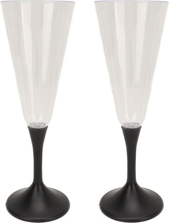 2er Set Fishine Leuchtende Champagnergläser aus Kunststoff in Weiß und Transparent für Bar und Nachtclub