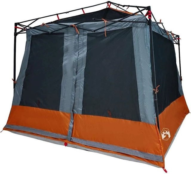vidaXL Innenzelt aus Taft in Grau und Orange, H x B x T: 240 x 291 x 291 cm - Bild 1