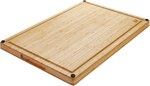 SOTECH ORGA BOX Schneidebrett aus Bambus in Braun mit Silikonfüßen, B/T/H: 61,0 x 40,5 x 3,2 cm - Bild 1