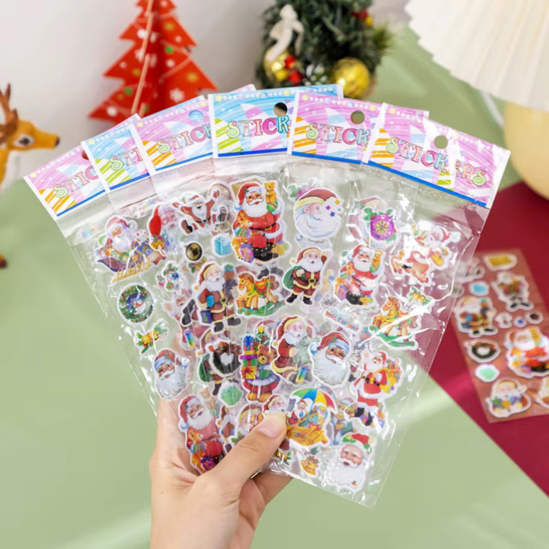 ZYF Weihnachts DIY Dekorationsset mit Handheld-Ballons und Blasen-Aufklebern in Mehrfarbig - Bild 3