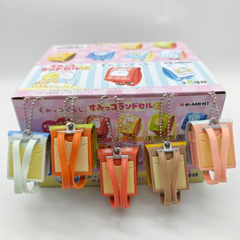 RE-MENT Sumikko Gurashi Mini-Schultertaschen Blind Box mit Shirokuma, Tonkatsu und Neko als mehrfarbige Kunststoff-Miniatur-Figuren - Bild 5