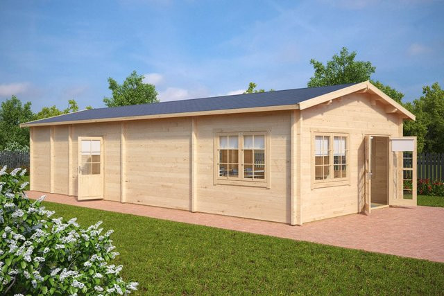 Holzhaus Klassenzimmer Gartenhaus aus Holz B: 12 m, T: 5 m - Bild 1