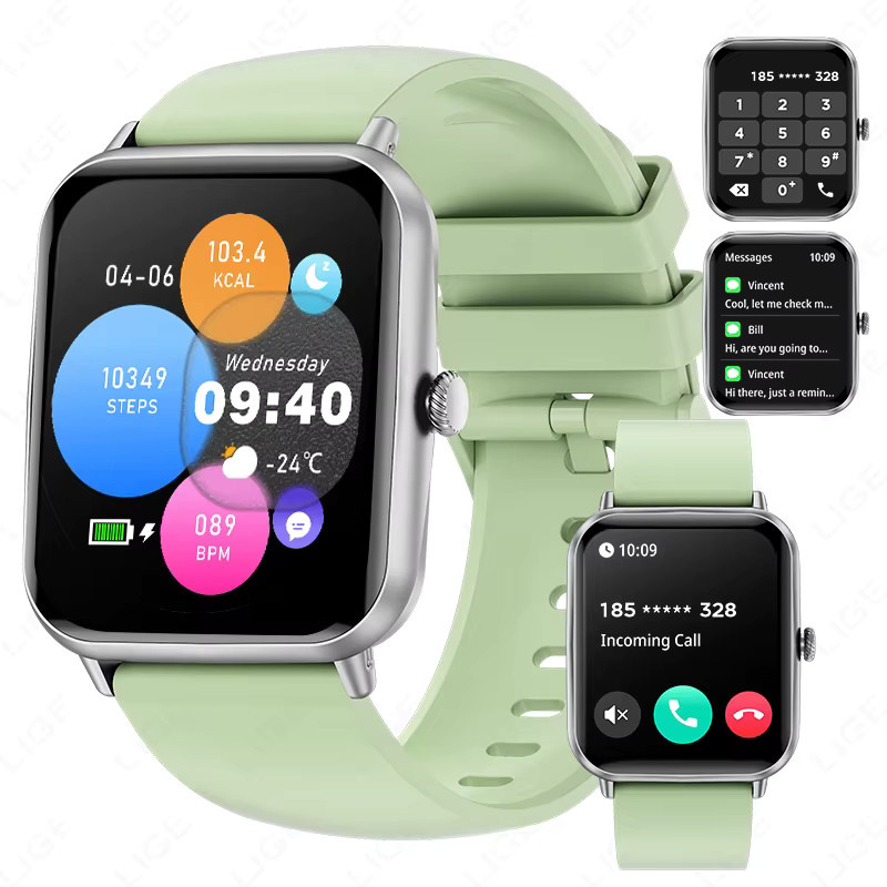 LIGE Smartwatch für Herren und Damen in Schwarz mit Volltouchscreen, Sport- und Fitnessuhr, IP68 wasserdicht und Bluetooth-Funktion für Android und iOS - Bild 7