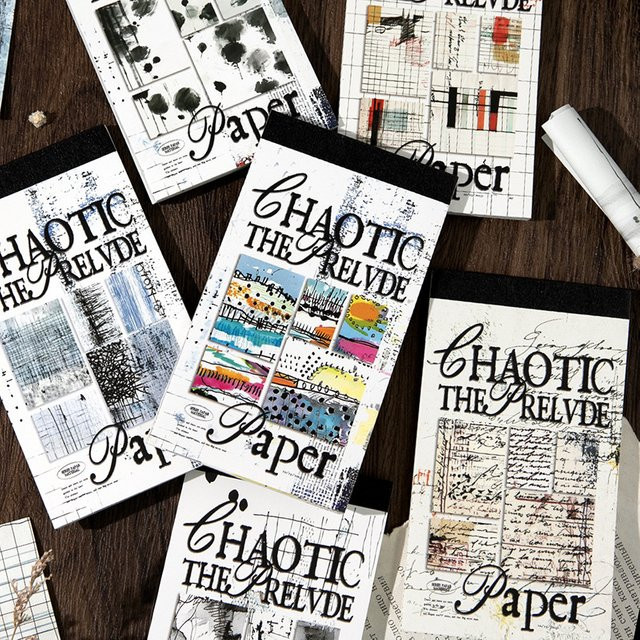 40 Stück Notizblockpapier im Retro-Stil in Multicolour für deine handgefertigten Sammelalben - Bild 1